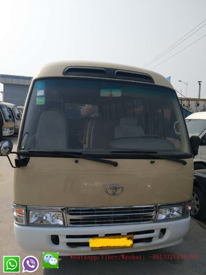 Used Toyota Coaster Bus Brown Color Popular  Cheap Sale Gas/Petrol/Diesel Engine 30 Seater LHD Steering Position